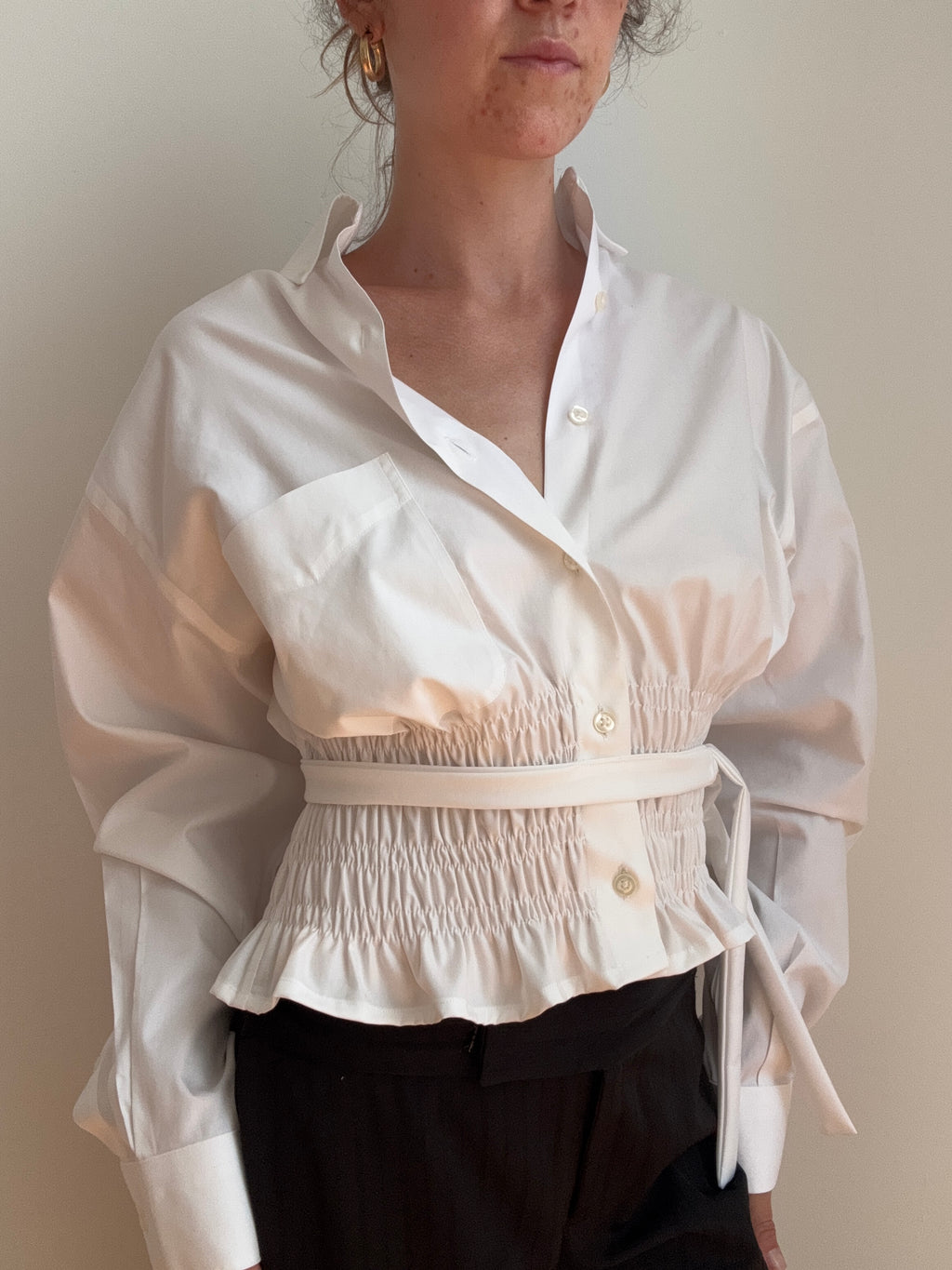 MARIELLE TOP in True White (L/XL)