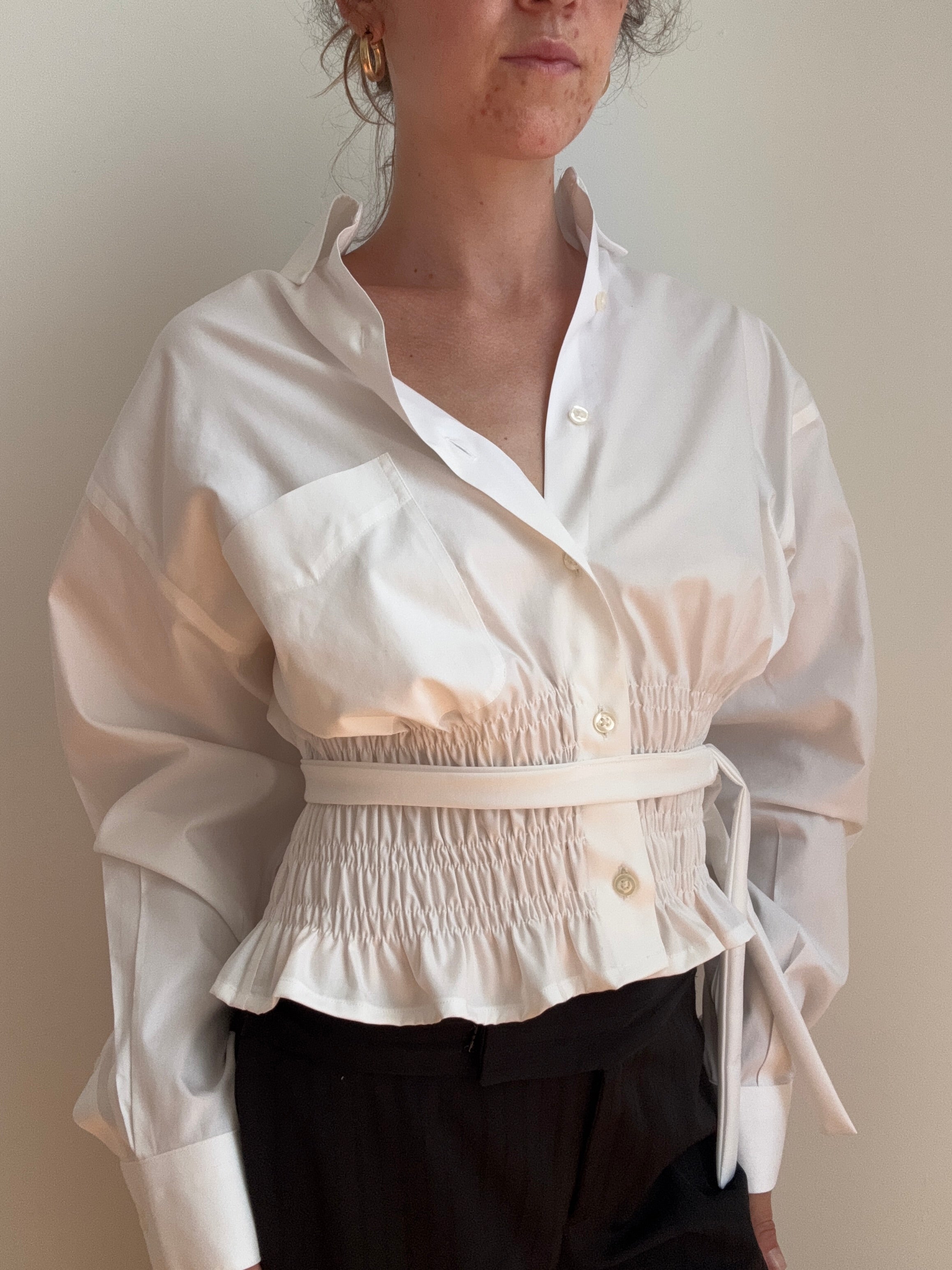 MARIELLE TOP in True White (L/XL)