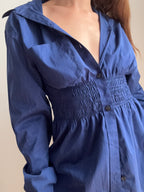 Elodie Top in Blue Stripes (M)