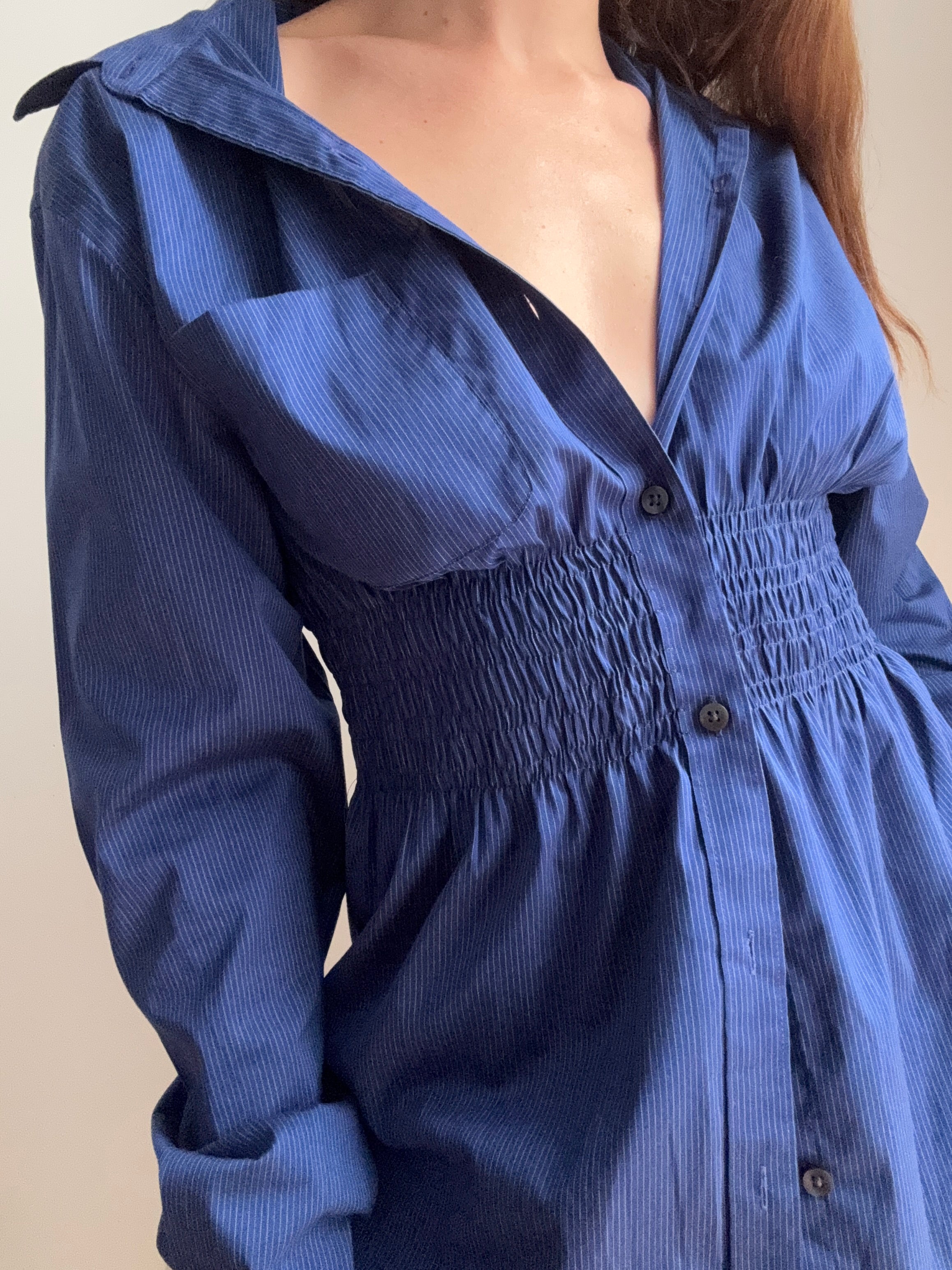 Elodie Top in Blue Stripes (M)