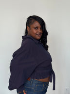 Marielle Top / Purple Check 1X-2X