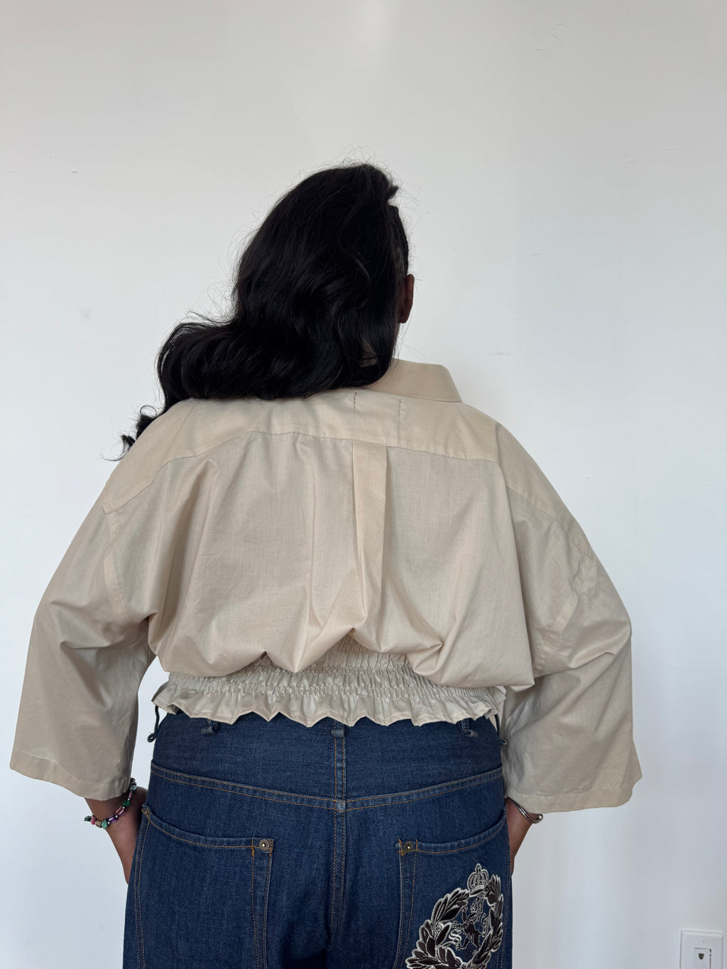 Marielle Top / Beige Short Sleeve 2X-3X