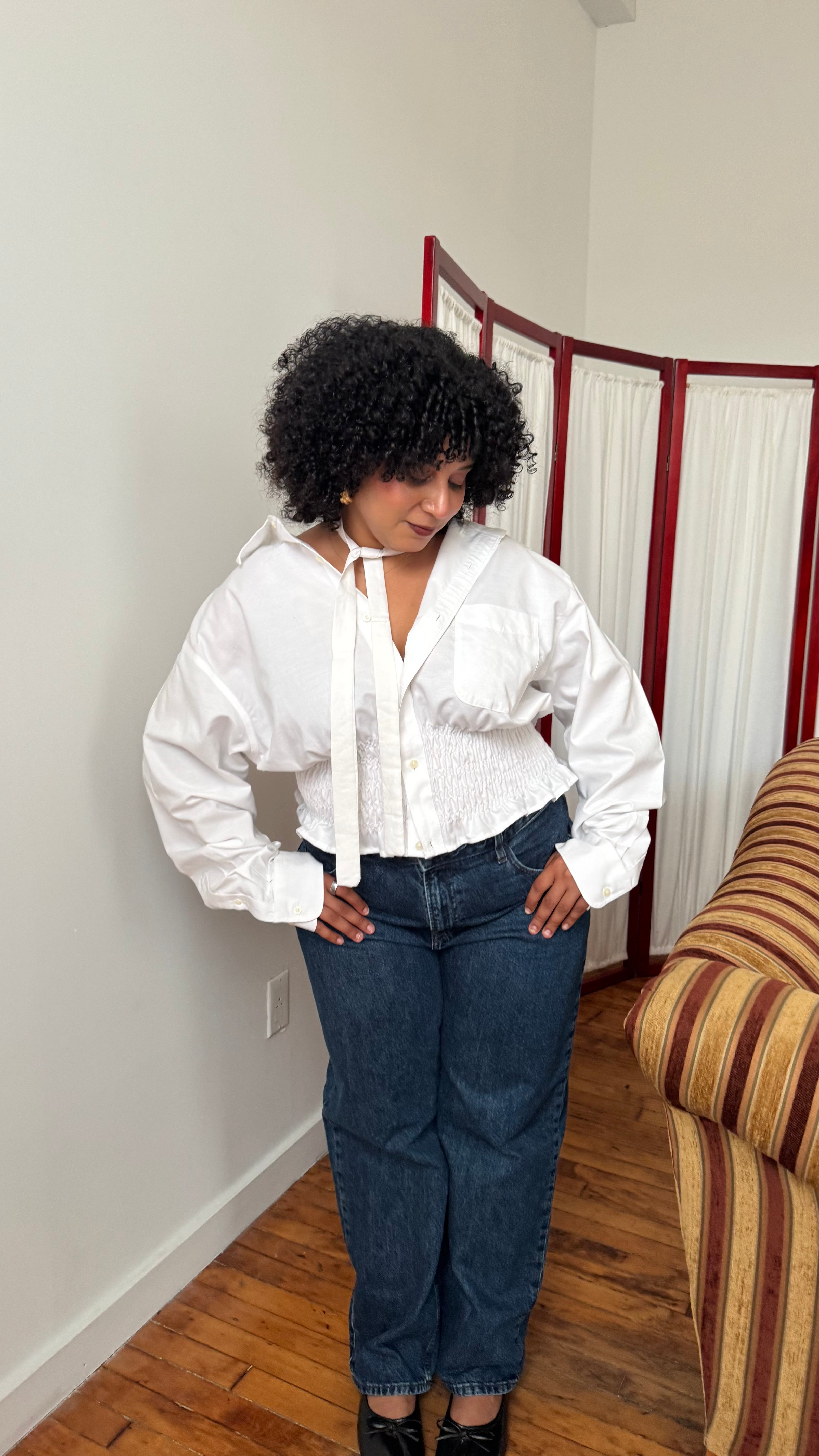 Marielle Top in True White (L-1X)