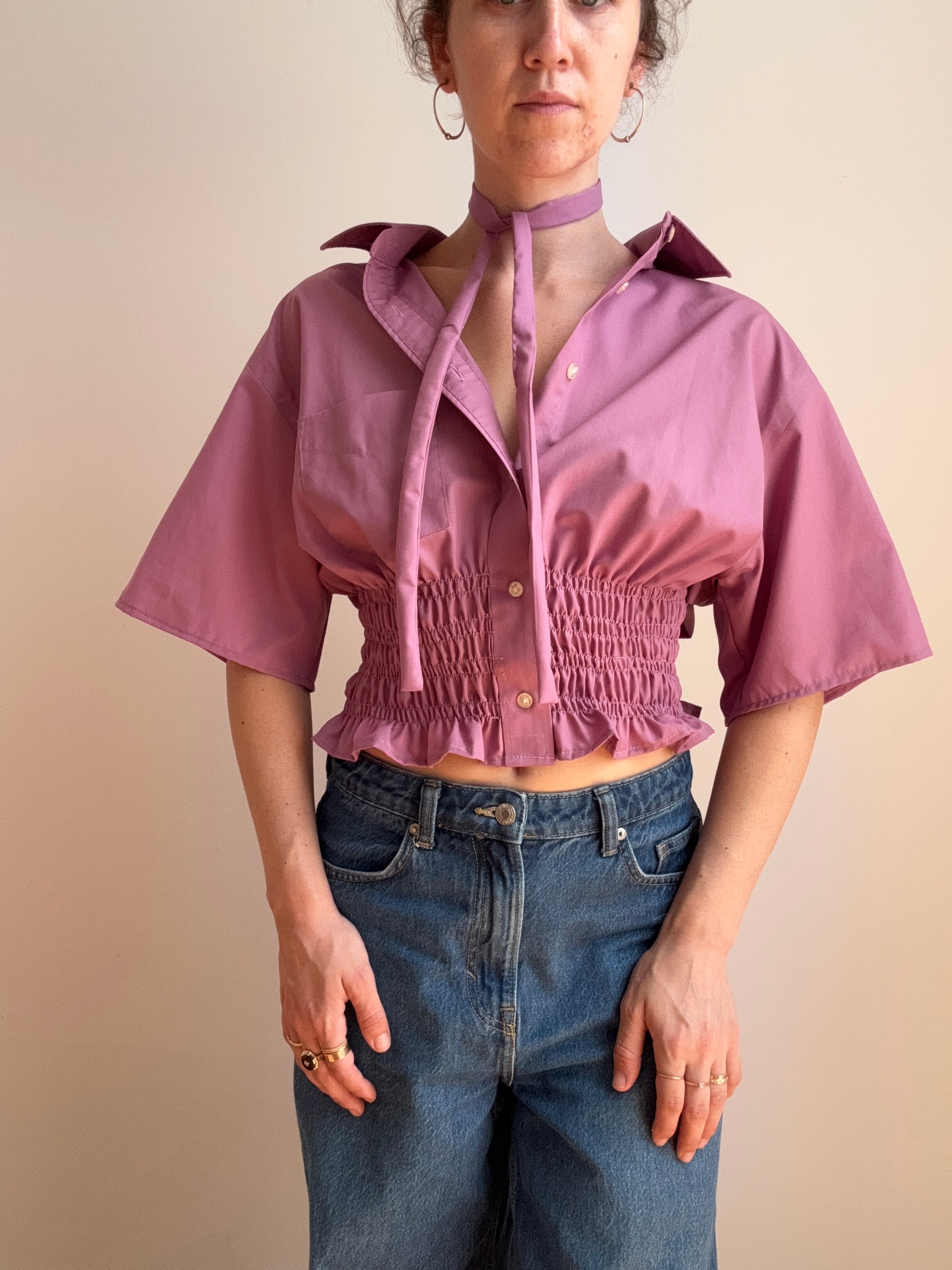 Marielle Top / Mauve Short Sleeves (S-M)