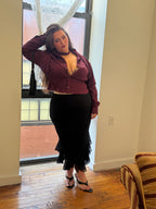 Marielle Top in BURGUNDY (1X-2X)