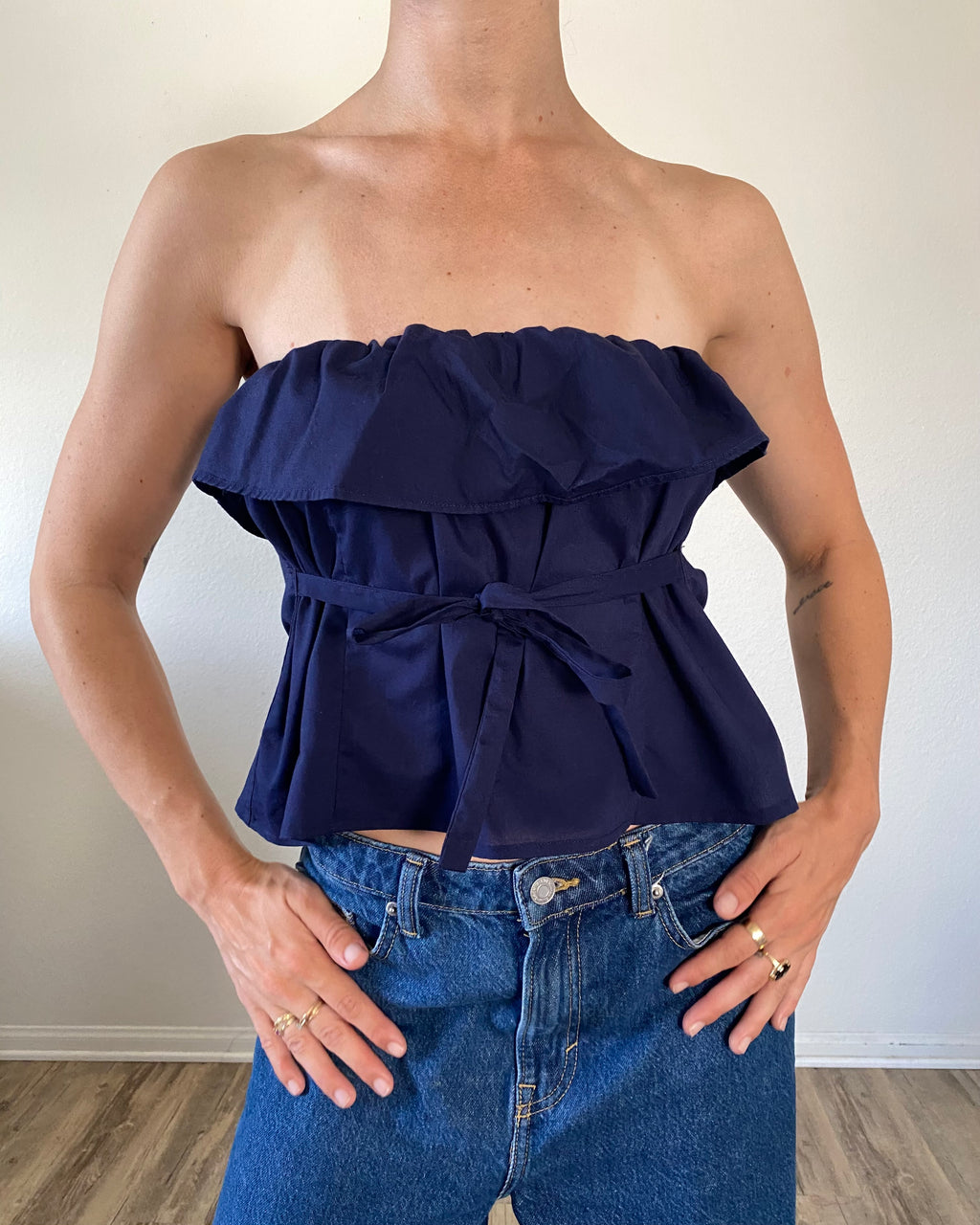 The Camille Top / Navy / Medium