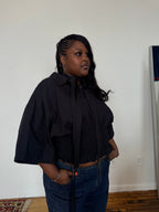 Marielle Top / Black Short Sleeve 2X-4X