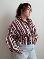 Marielle Top in Red Vintage Stripes (1X-3X)