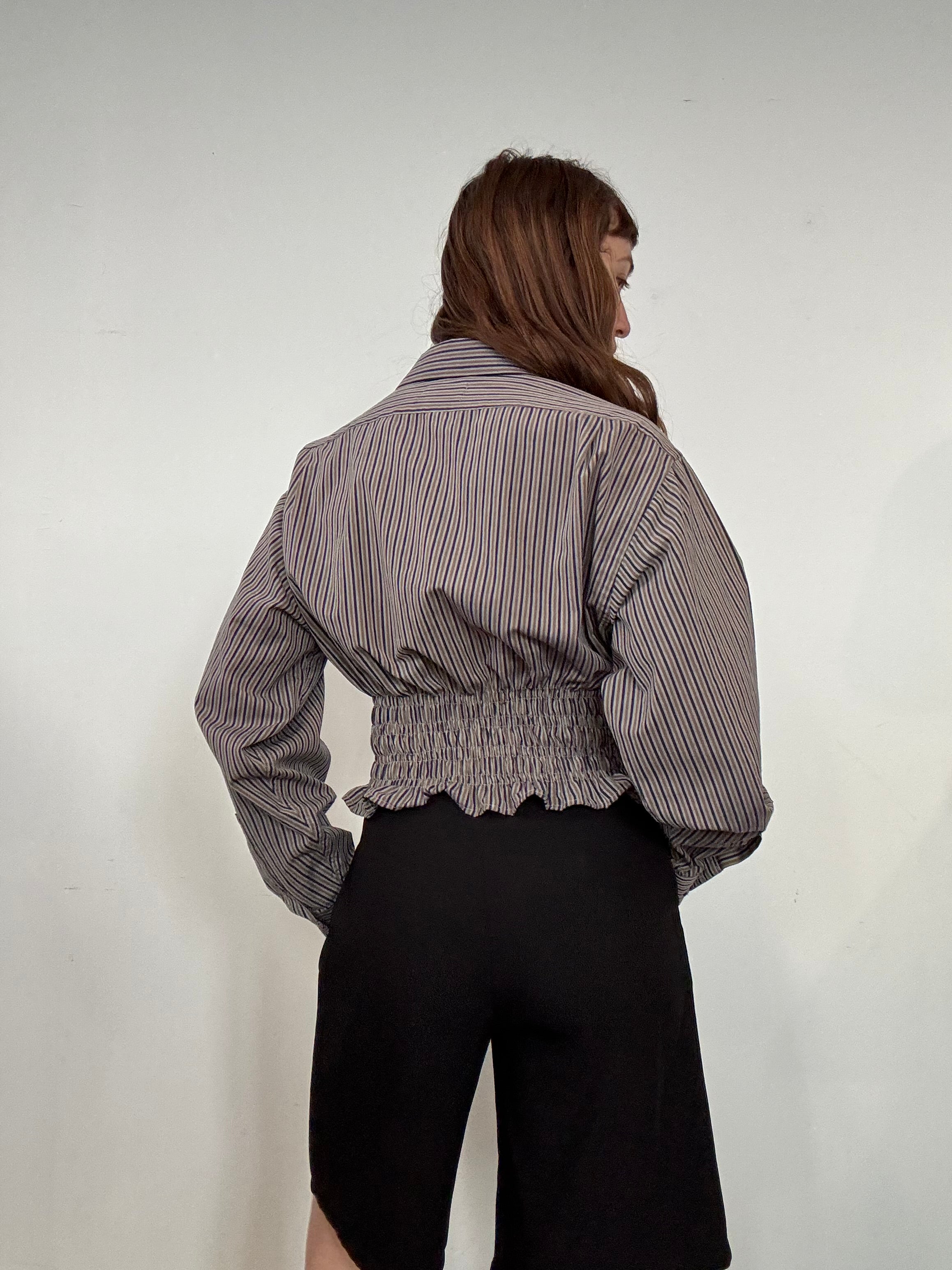 Marielle Top / Brown Navy Stripes / SM