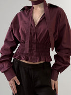 Marielle Top Burgundy M/L
