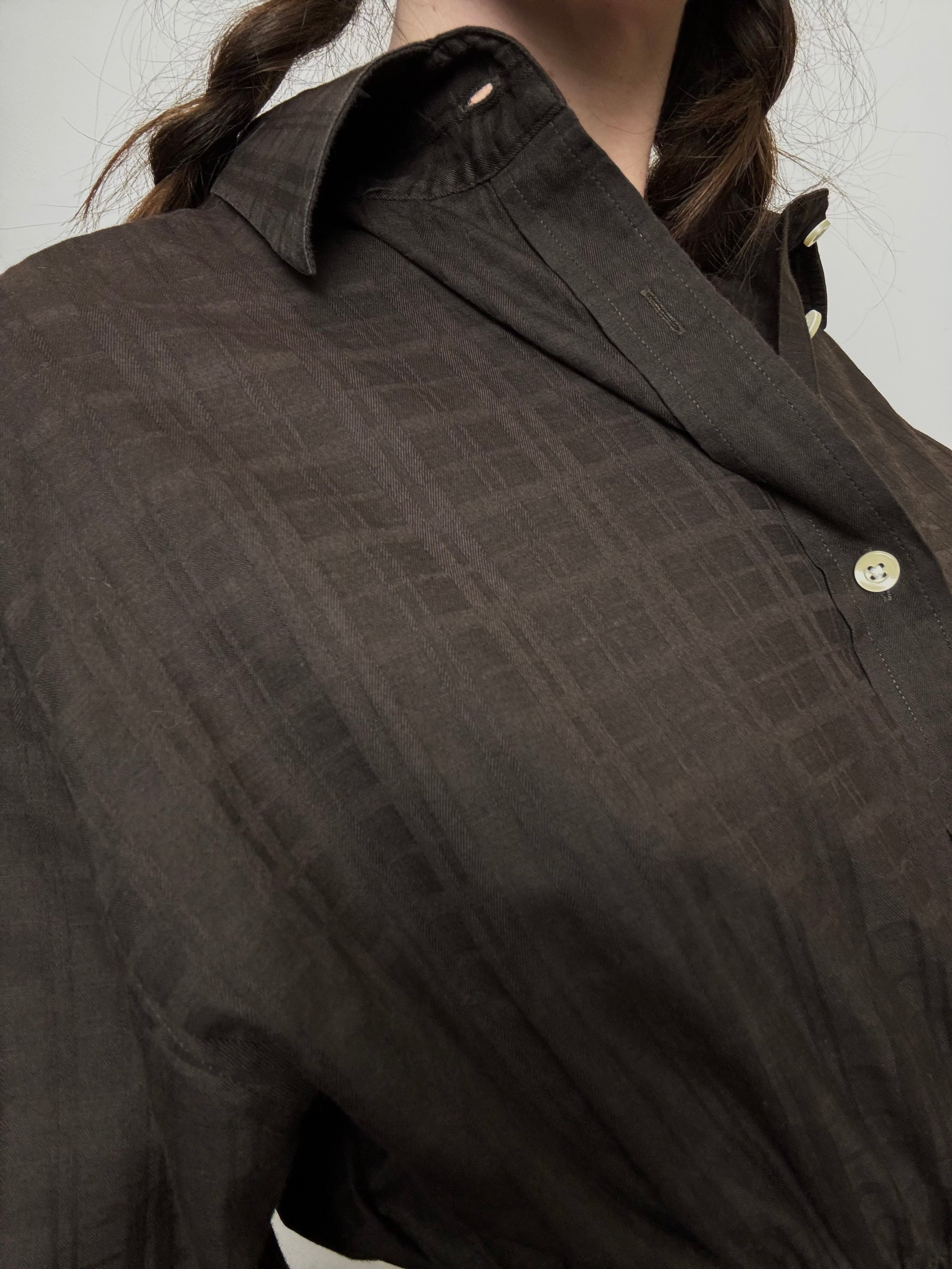 Marielle Top / Brown Squares M/L