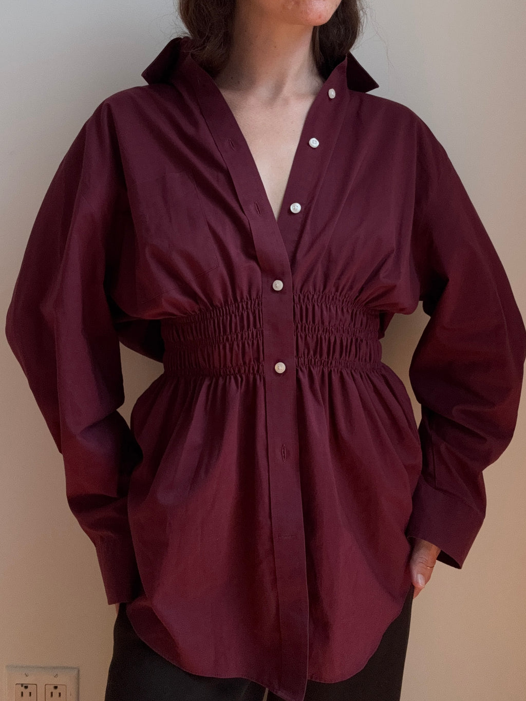 Elodie Top in Burgundy (M/L)