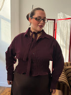 Marielle Top in WINE STRIPES (1X)