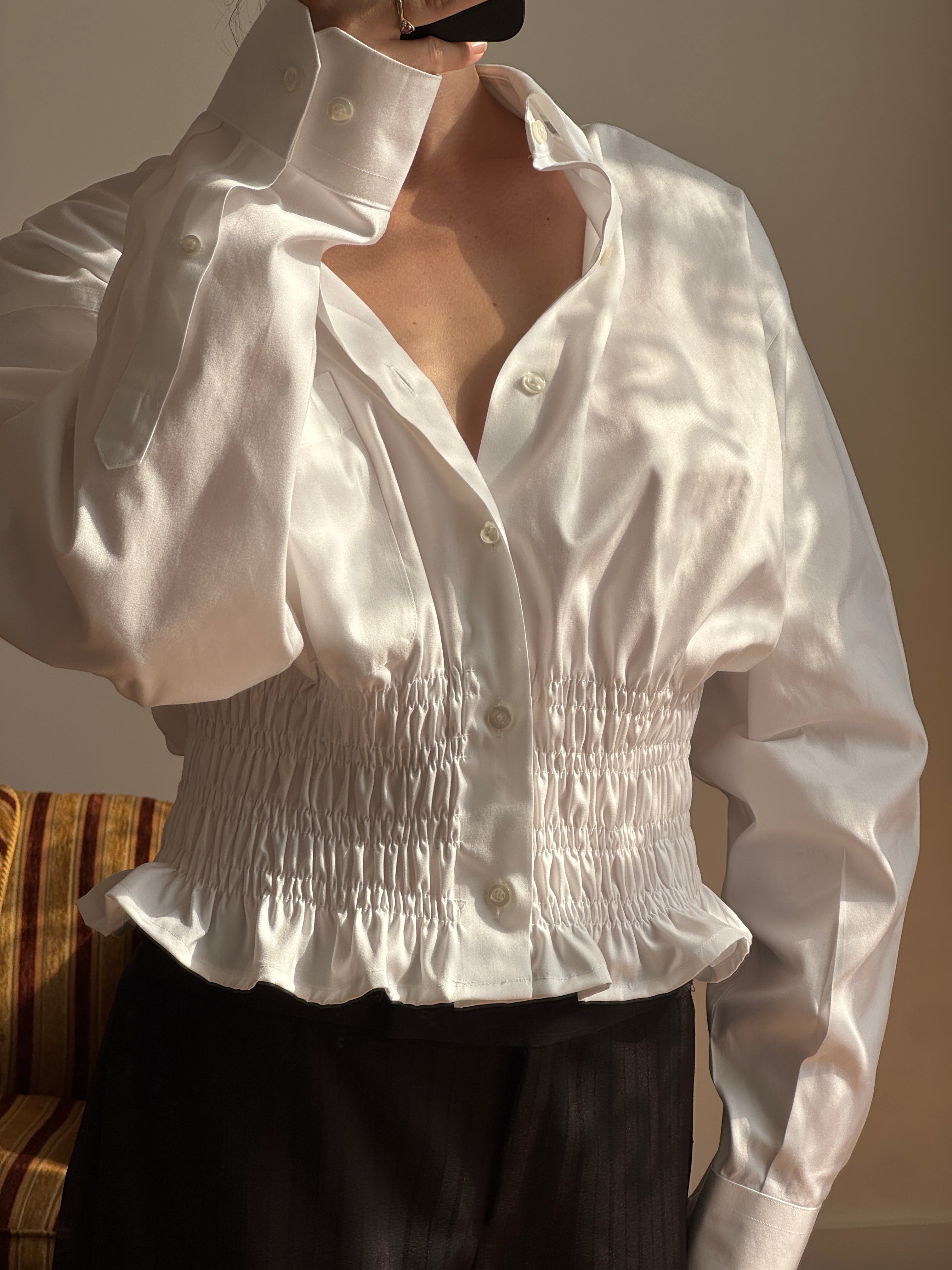 MARIELLE TOP in True White (L/XL)