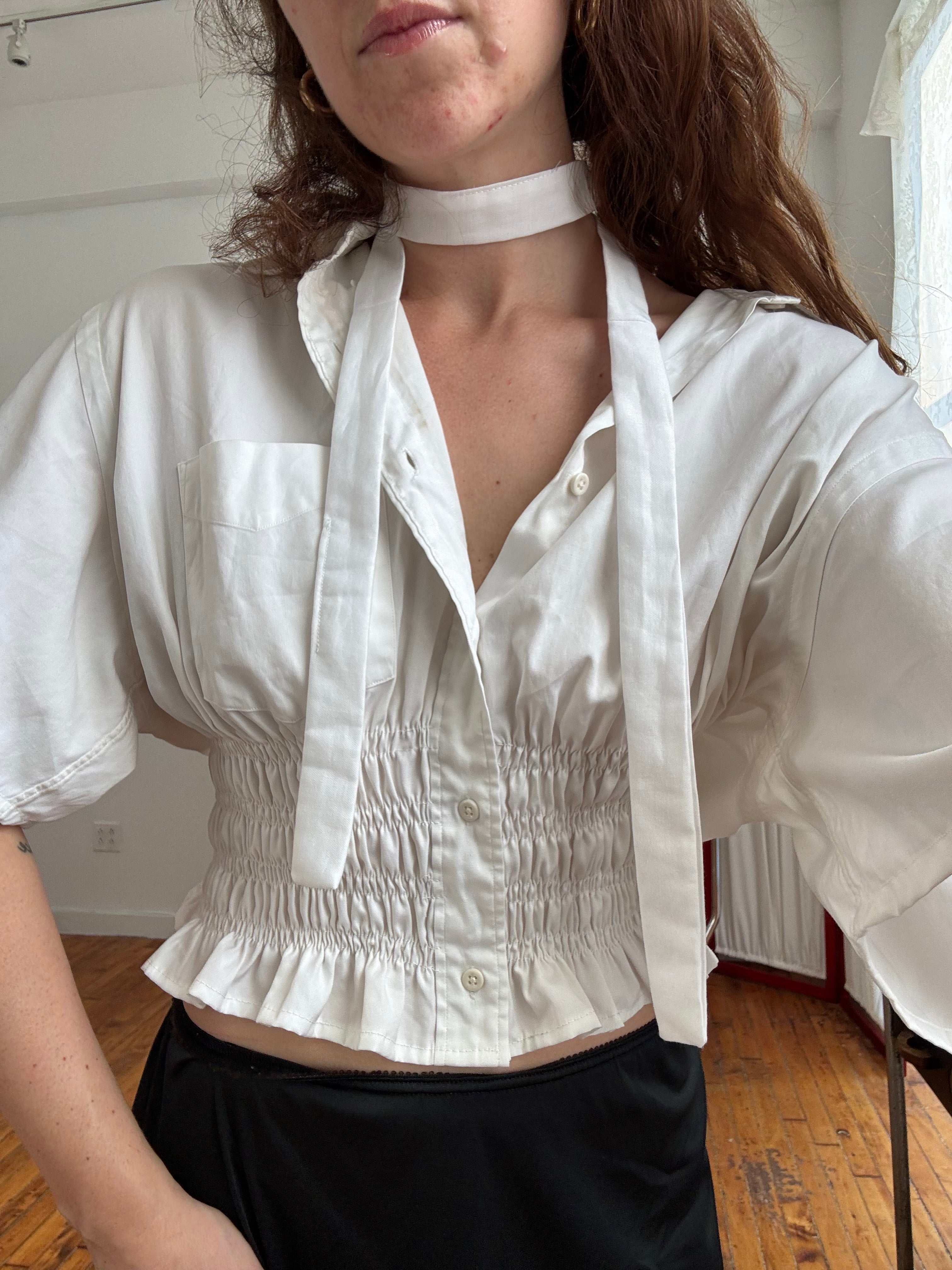 Marielle Top / White Short Sleeve (M-L)