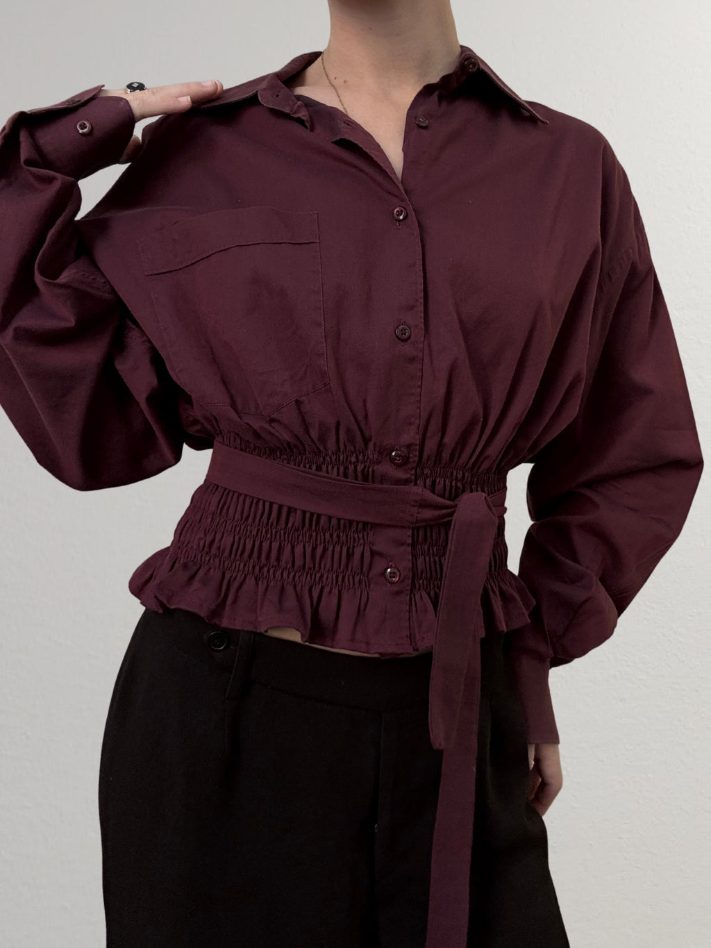 Marielle Top Burgundy M/L