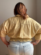Marielle Top in Yellow Squares (XL-2X)