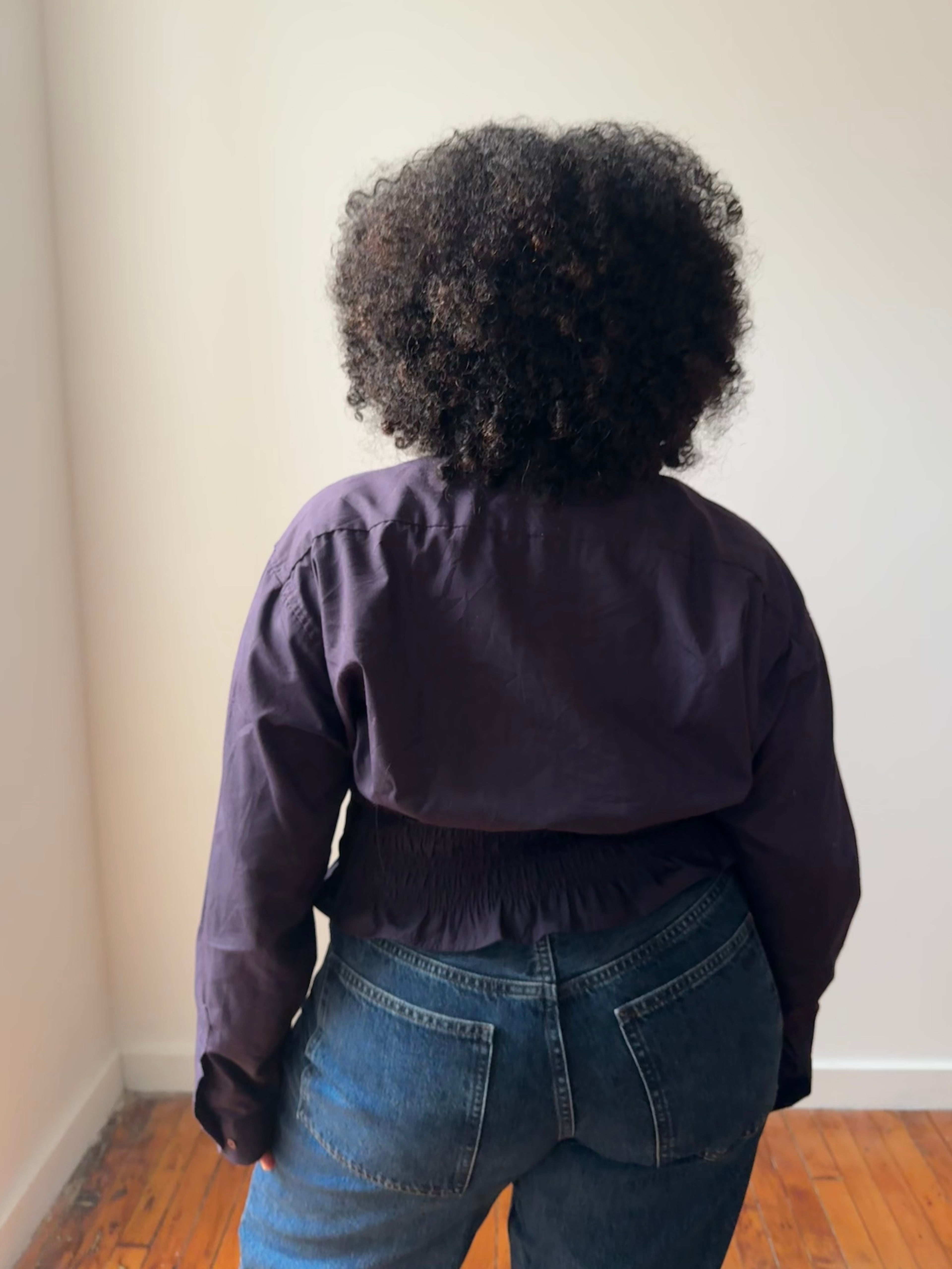 Marielle Top in Textured Purple (L-XL)