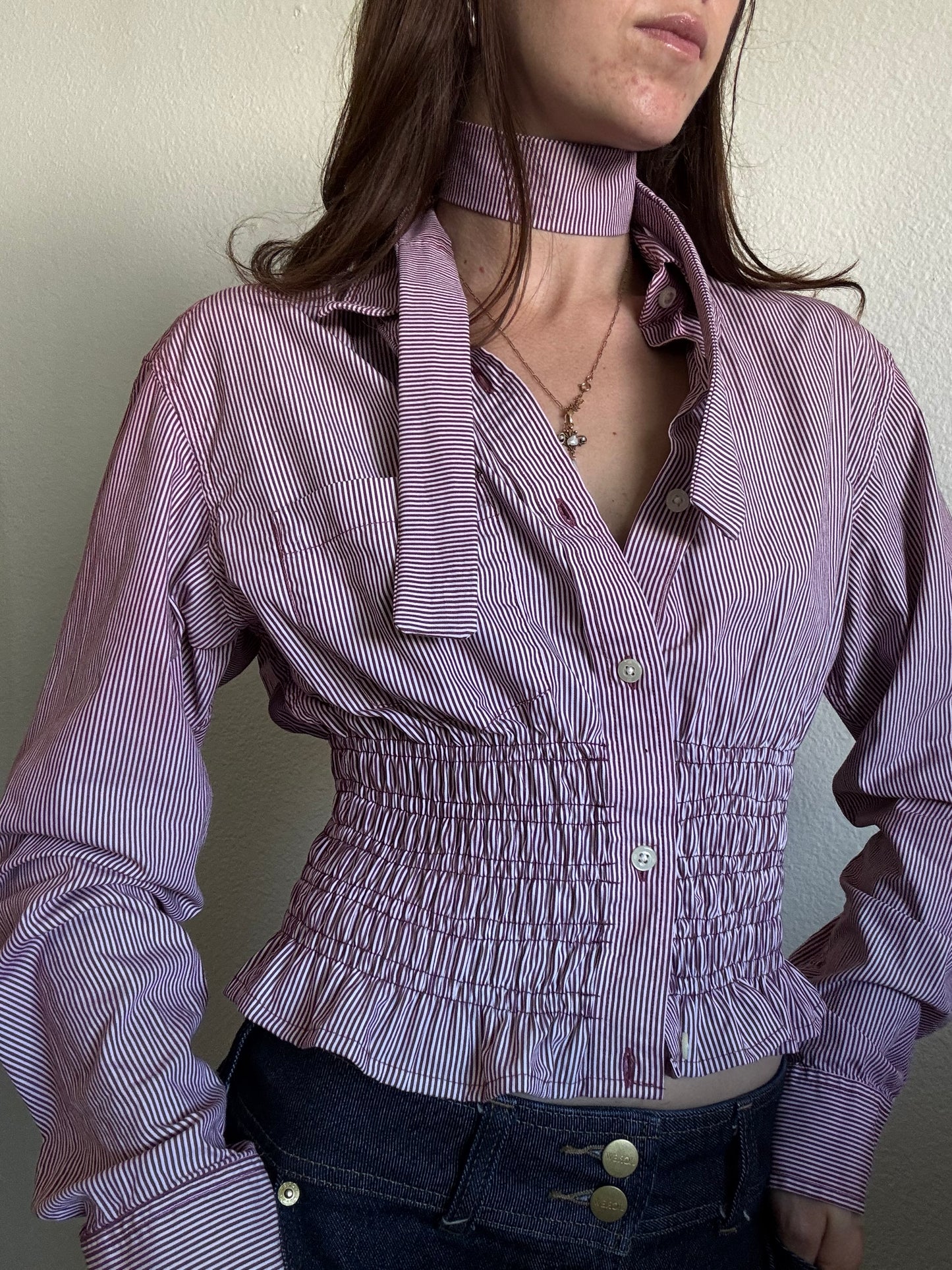 Marielle Top / Raspberry Pink Stripes