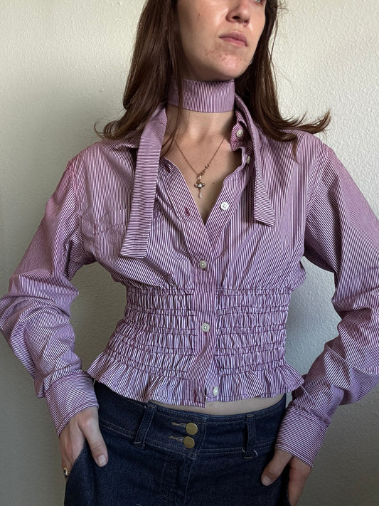 Marielle Top / Raspberry Pink Stripes