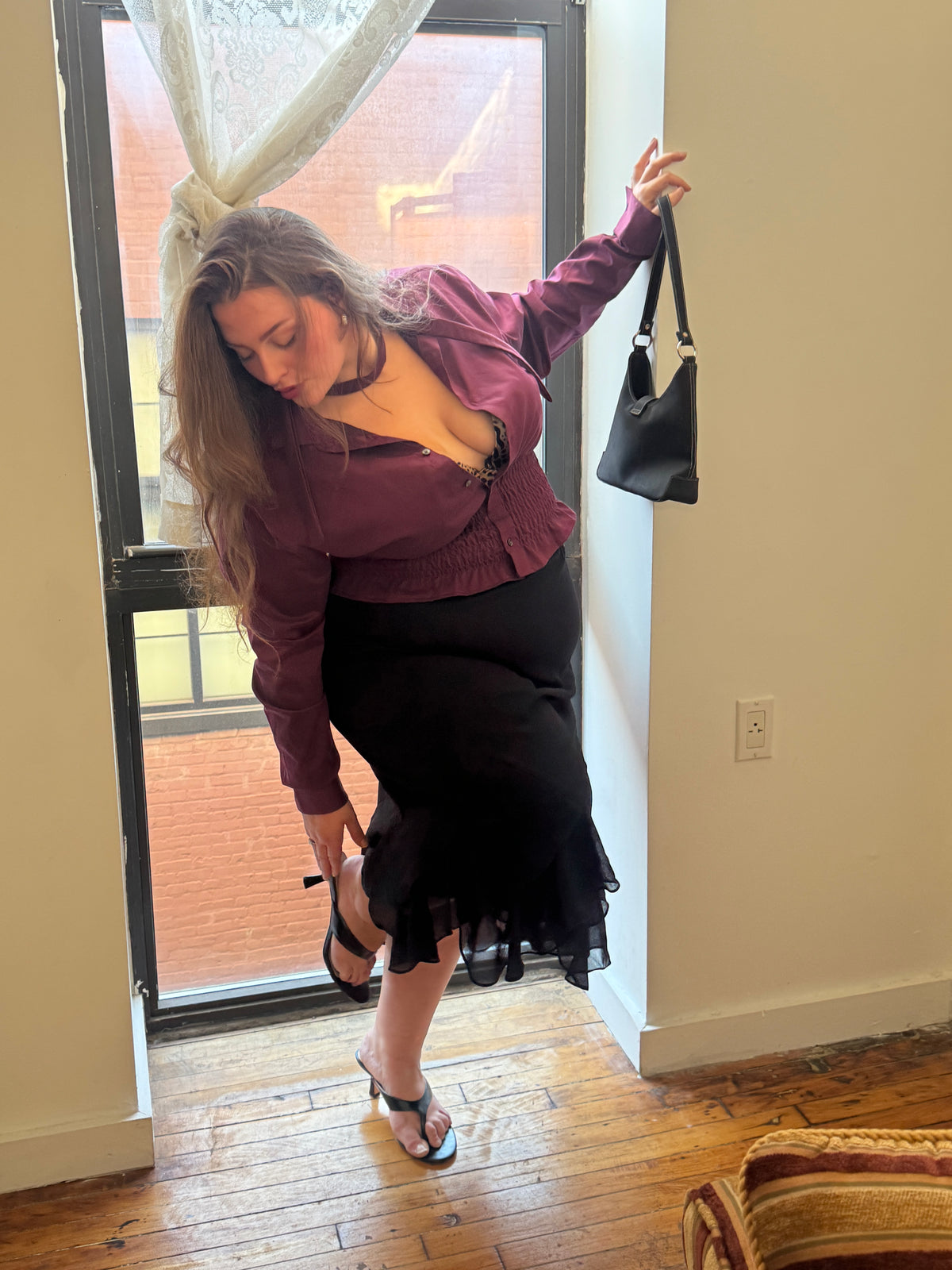 Marielle Top in BURGUNDY (1X-2X)