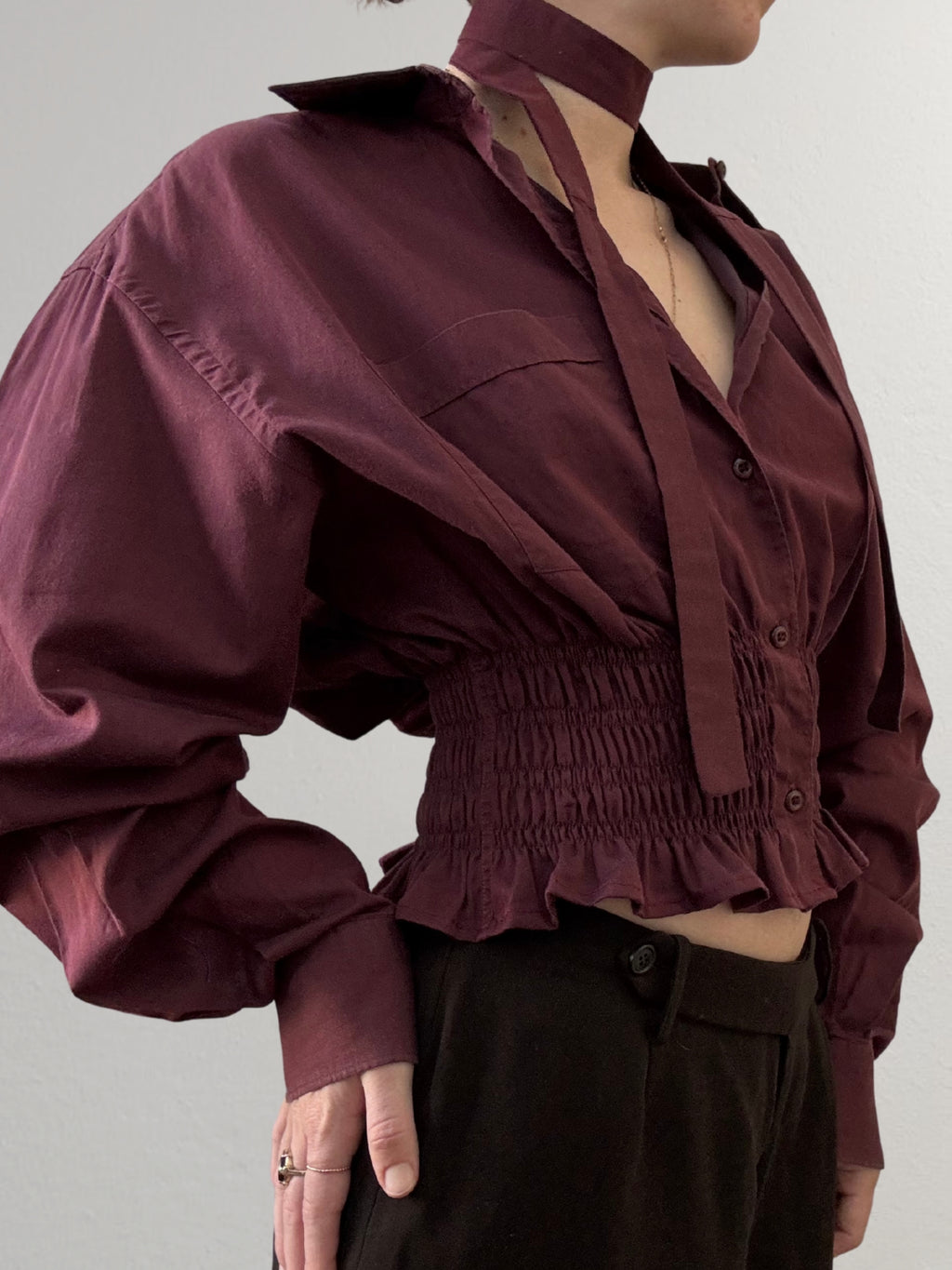 Marielle Top Burgundy M/L