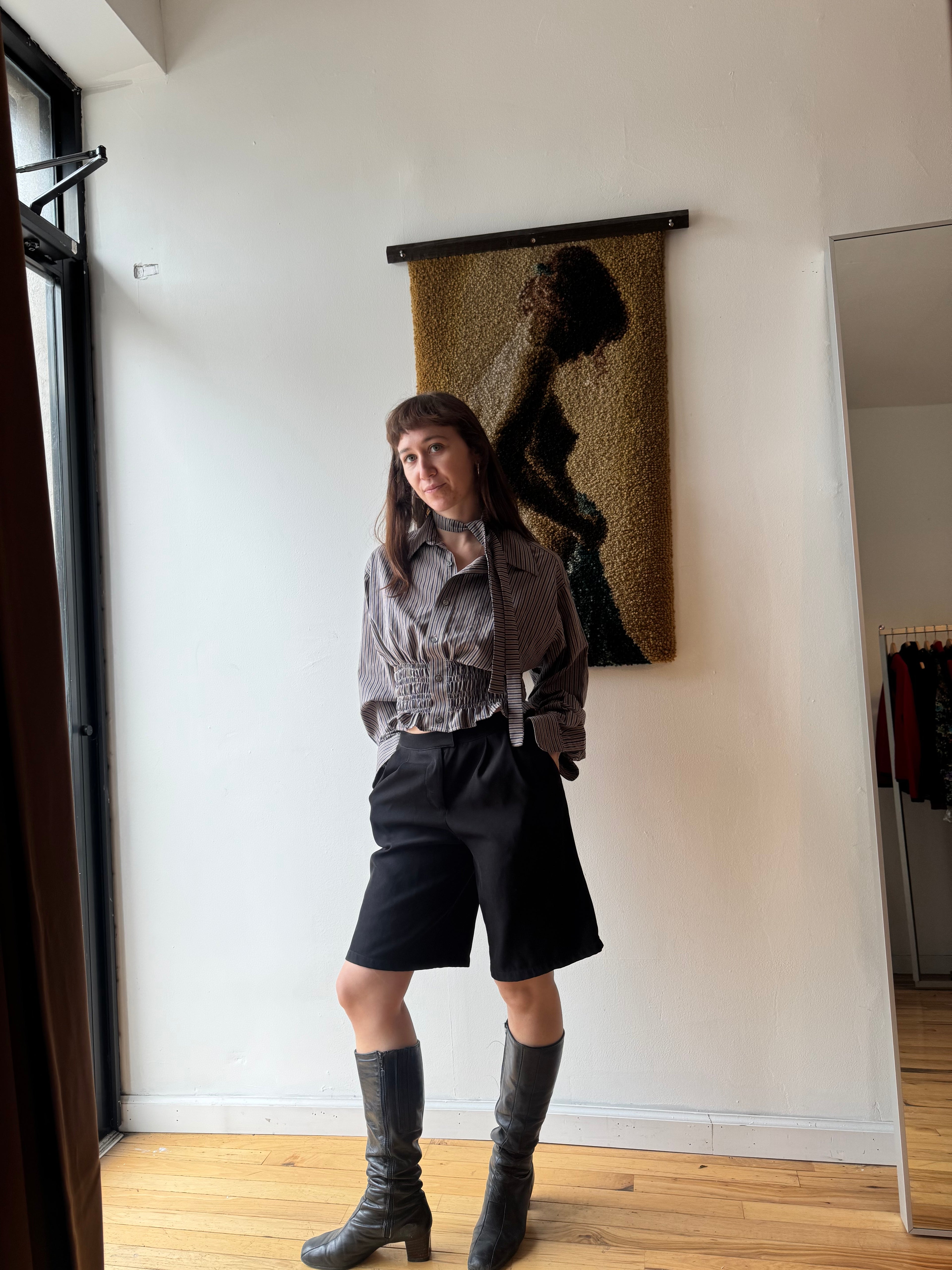 Marielle Top / Brown Navy Stripes / SM