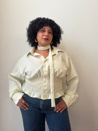 Marielle Top in Citrus Green Stripes (XL-1X)