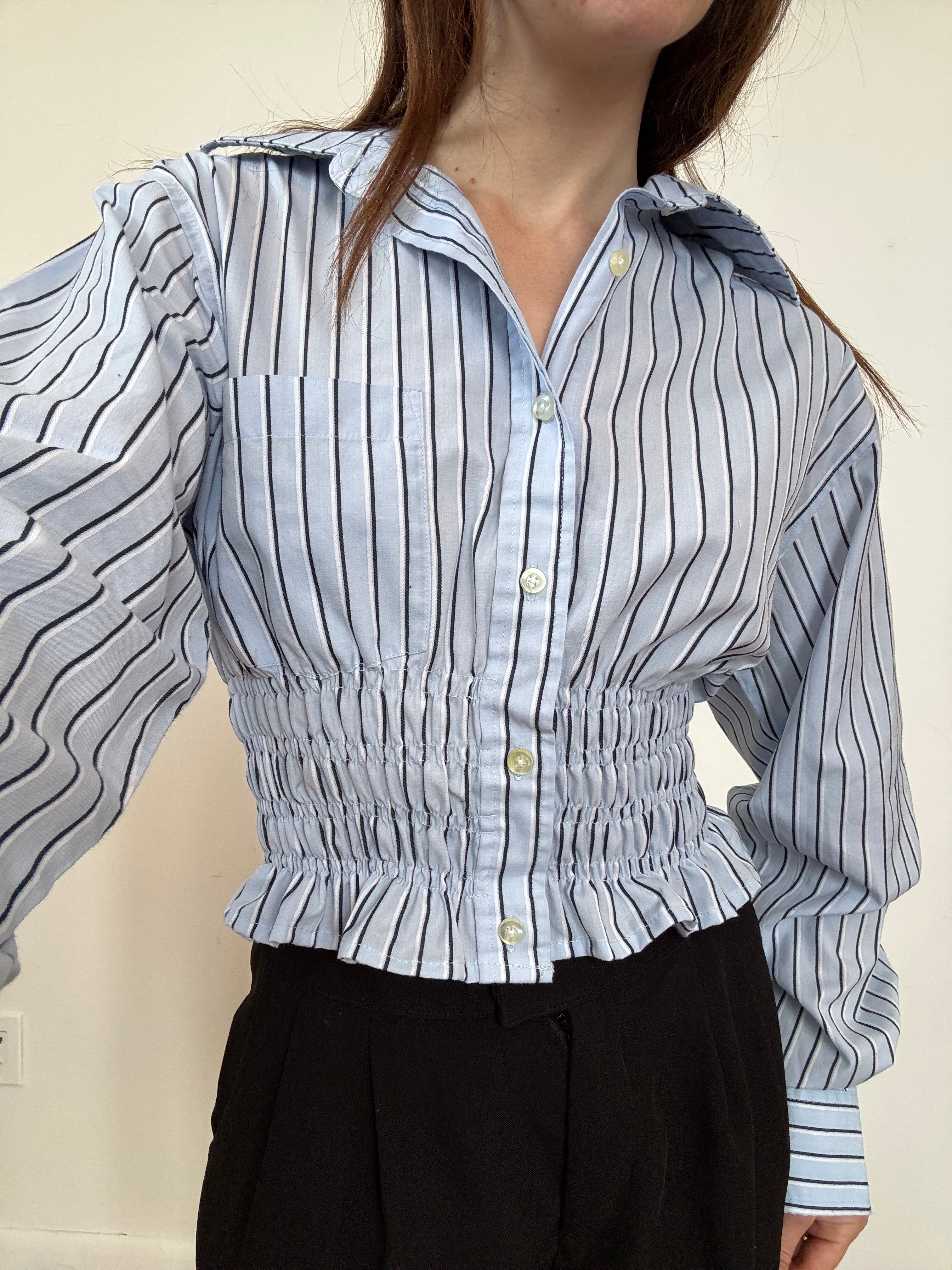 Marielle Top / Ice Blue Stripes / SM