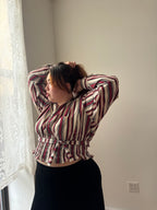Marielle Top in Red Vintage Stripes (1X-3X)