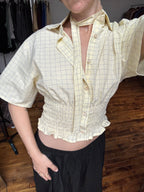 Marielle Top / Yellow Squares (S-M)