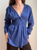 Elodie Top in Blue Stripes (M)