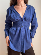 Elodie Top in Blue Stripes (M)