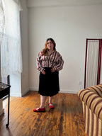 Marielle Top in Red Vintage Stripes (1X-3X)