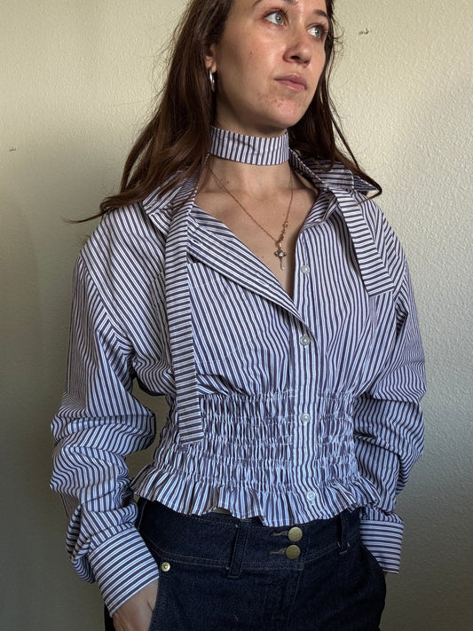 Marielle Top / Lavender Stripes