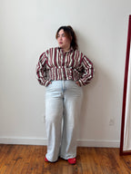 Marielle Top in Red Vintage Stripes (1X-3X)