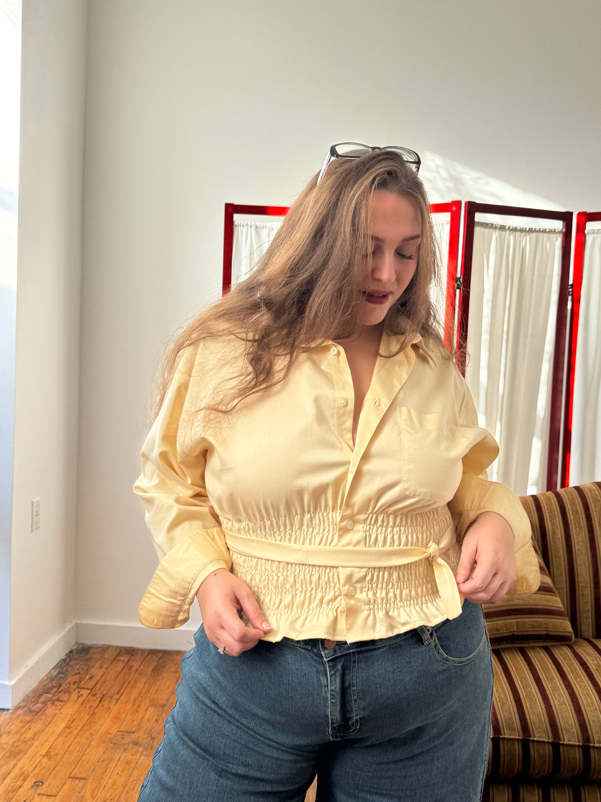 Marielle Top in Honey (XL-1X)