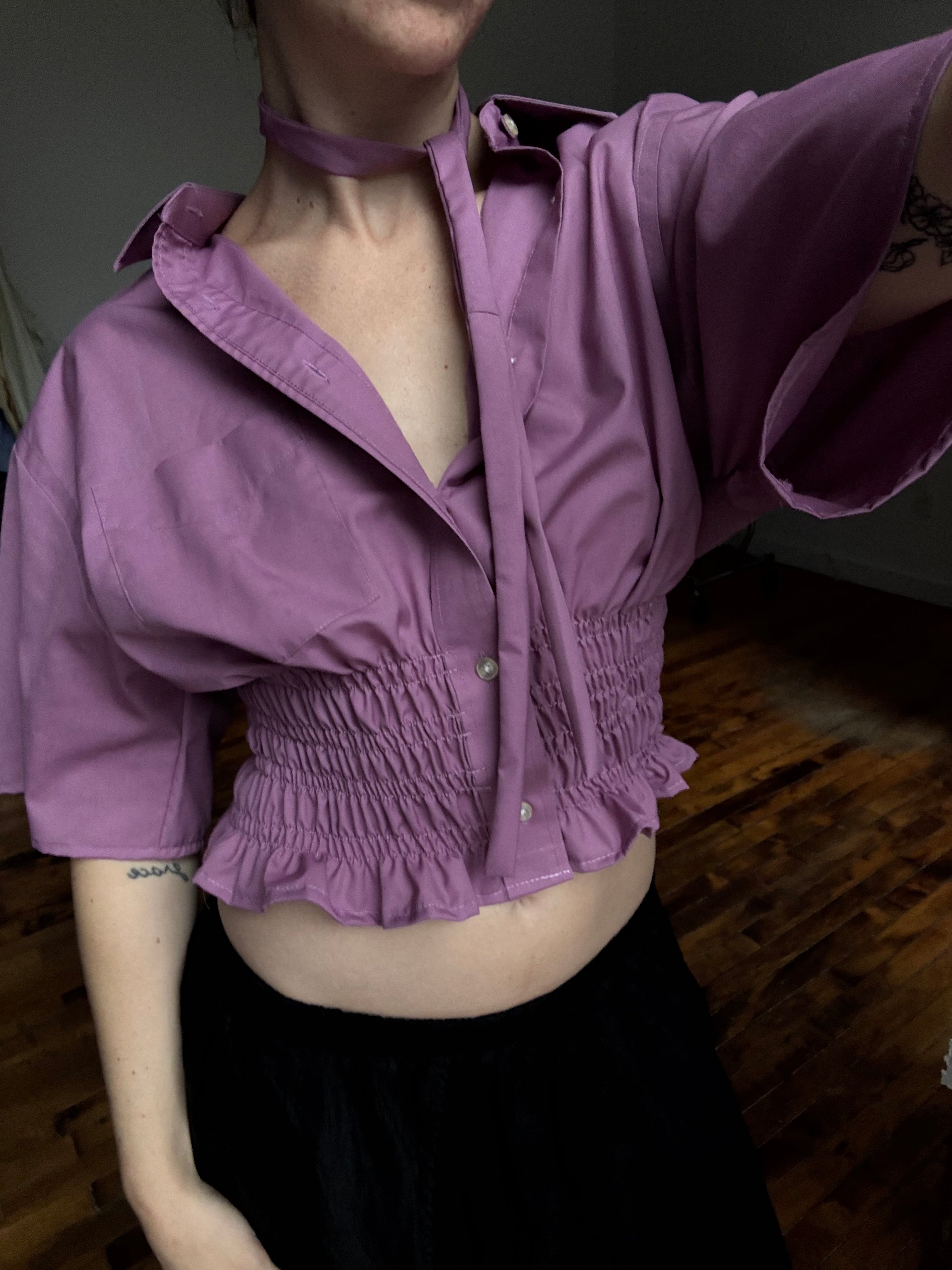 Marielle Top / Mauve Short Sleeves (S-M)