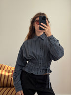 MARIELLE TOP in BLUE Stripes (M/L)