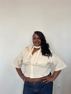 Marielle Top / Short Sleeve Cream XL-1X