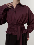 Marielle Top Burgundy M/L