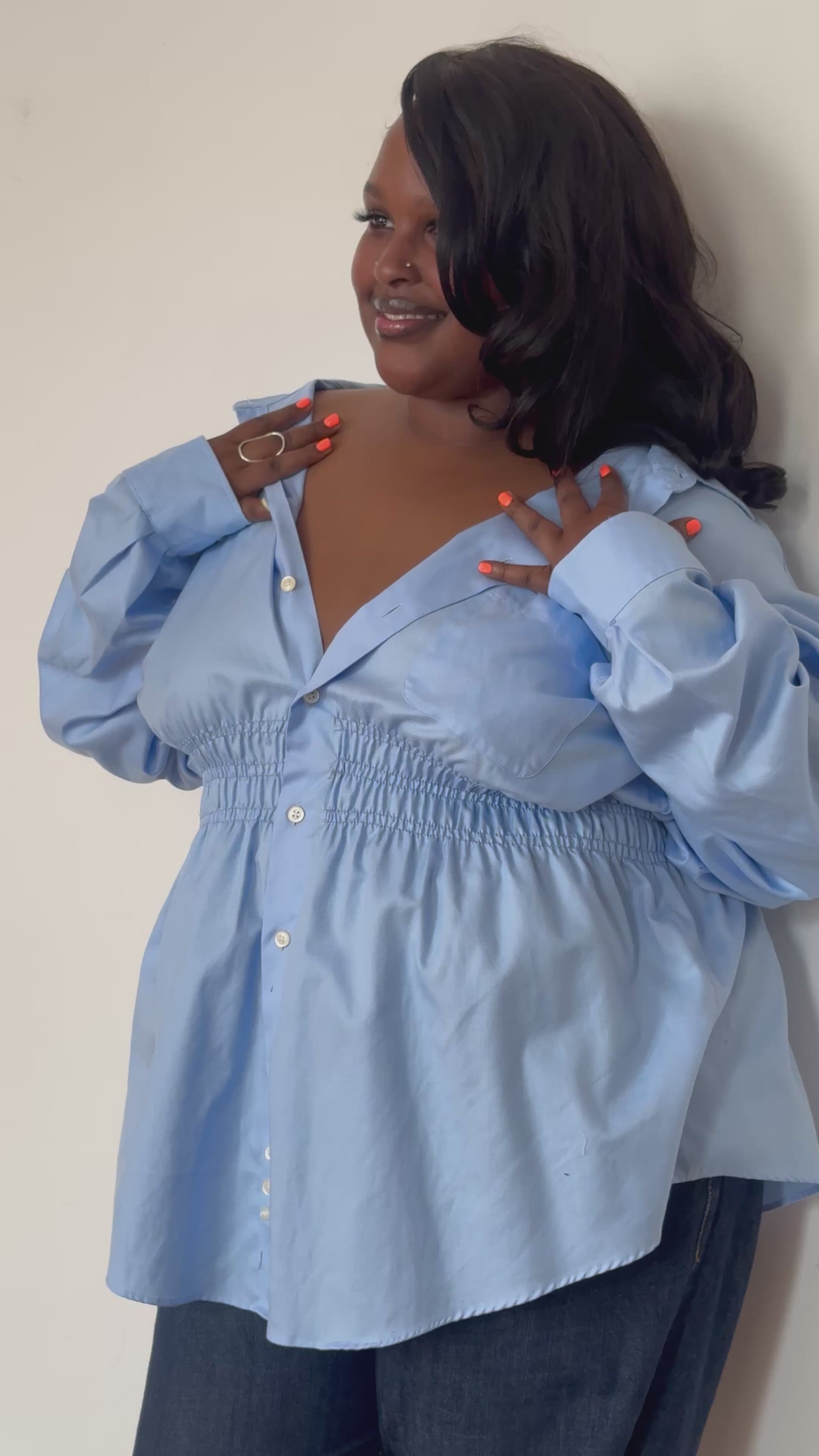 Elodie Top / Baby Blue 2X-3X