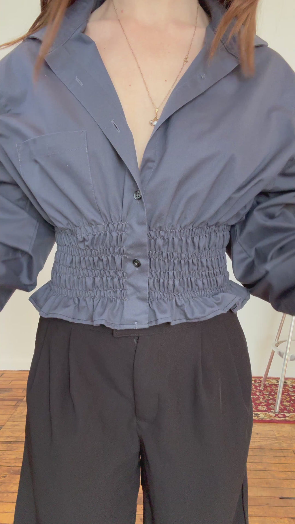 Marielle Top / Slate Gray / M