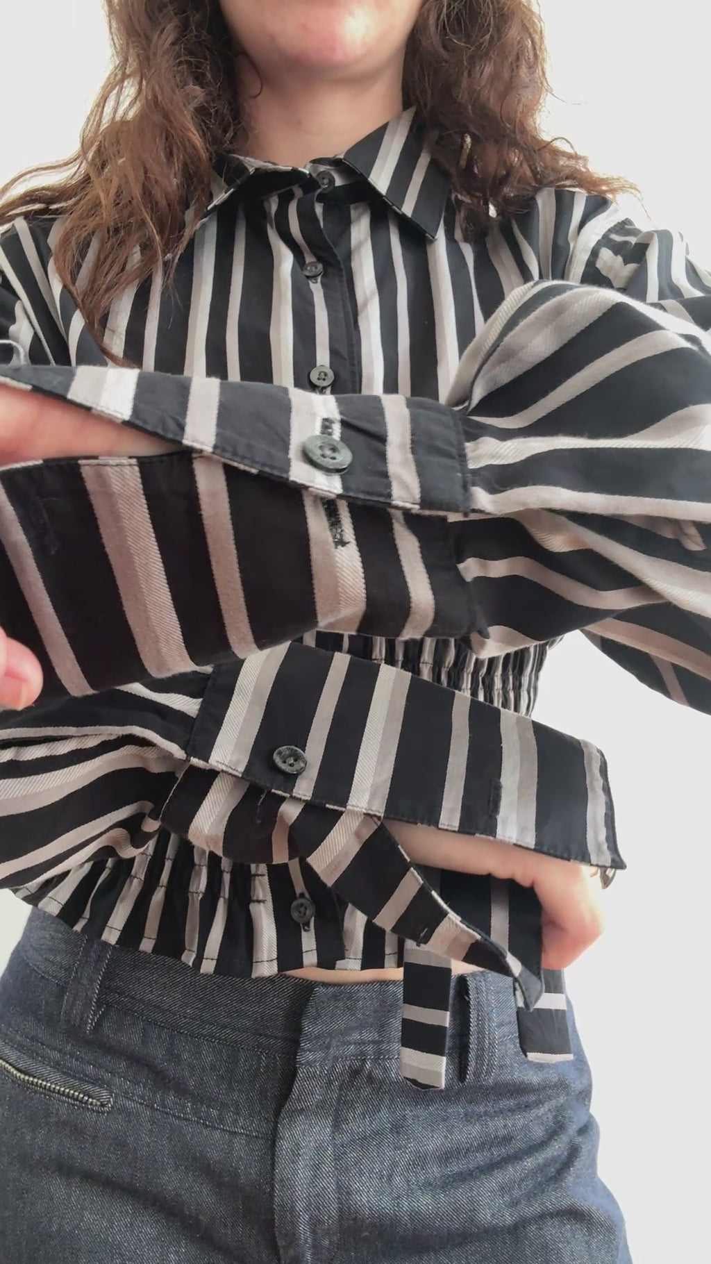 MARIELLE TOP in Shadow Stripes (S/M)