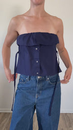 The Camille Top / Navy / Medium