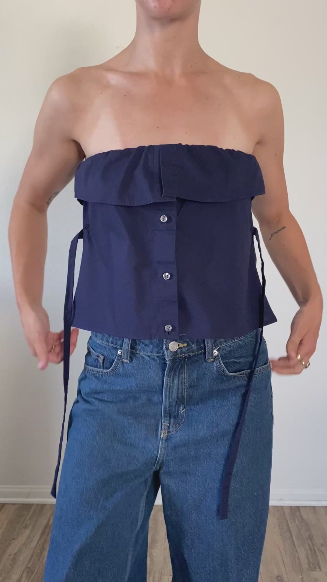 The Camille Top / Navy / Medium