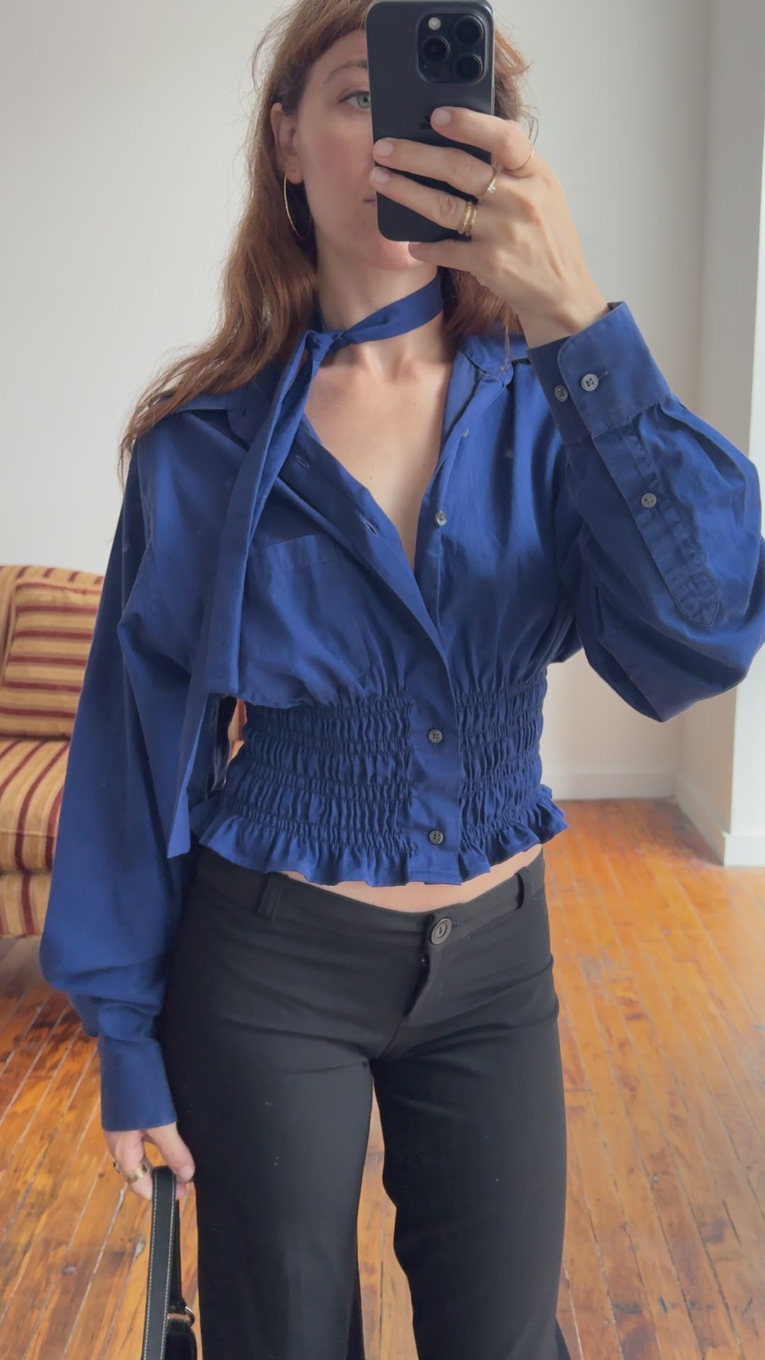 MARIELLE TOP in Navy (S/M)