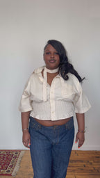 Marielle Top / Short Sleeve Cream XL-1X